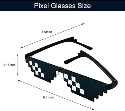 8-Bit Thug Life Sunglasses – Pixelated Party Eyewear for Men & Women