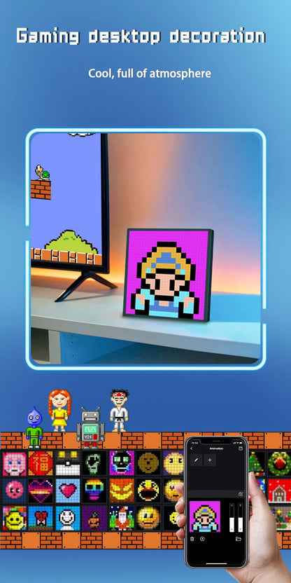 LED Pixel Art Cube – Light Up Your World in Retro Style!